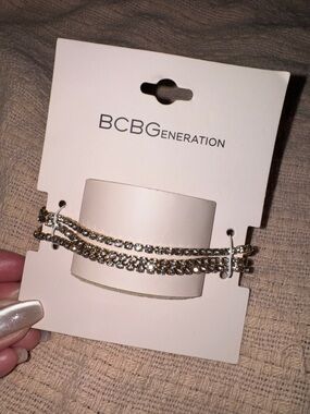 BCBGeneration - NWT Gold Crystal Multi-Row Bracelet